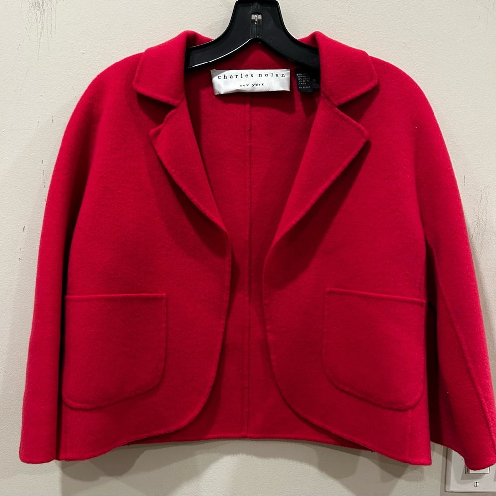 Charles Nolan Women's pink wool Blazer coat. Size 10
